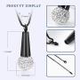 zeqingjw Microphone Cremation Jewelry for Ashes Urn Pendant Necklace with Crystal Stainless Steel Keepsake Memorial Ash Jewelry