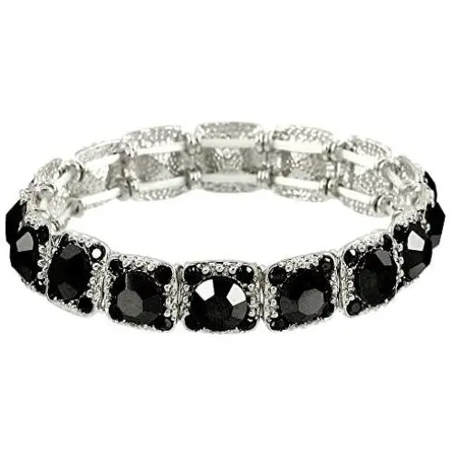 Falari Crystal Stretch Bracelet Wedding Bracelet Gift Box Included