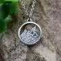 Davitu Sasquatch Necklace, Big Foot, Bigfoot Necklace, Mythology, Minimalist Pendant, Geek Gift, Fun - (Metal Color: Antique Silver Plated)