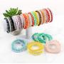 Bohemian Multi-Layer Beaded Stacking Bracelet - Versatile Stretch Strand Statement Wrap Slip-on Cuff Bangle Shiny Crystal Bead Metallic, USA Flag, Rainbow Pride