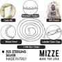 MIZZE Made for Luck 18''-20''-22''-24'' Length 1 MM Italian Sterling Silver Box Chain with Lobster Or Spring Ring Clasp for Men/Women, Nickel Free & Rhodium Plated and Includes Jewelry Care Kit