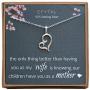 EFYTAL Gifts for Wife, 925 Sterling Silver Sideways Heart Necklace for Mother, Mom Necklaces for Women, Best Birthday Gift Ideas, Pendant Mothers Jewelry For Her, Mothers Day