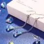 Aurora Borealis Jewelry for Women Girls,Sterling Silver Necklaces Earrings Crystal from Swarovski,Mothers Day Gift for Her