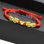 Feng Shui The Best Red String Bracelet with Double Pi Xiu/Pi Yao and Golden Wealth Ingots Bracelet Jewelry Attract Wealth and Good Luck Feng Shui The Best Red String Bracelet with Double Pi Xiu/Pi Yao and Golden Wealth Ingots Bracelet Jewelry Attract Wealth and Good Luck