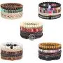 Finrezio 24 Pcs Braided Leather Bracelet Set for Women Men Wristbands Boho Ethnic Tribal Linen Hemp Cords Beads Wrap Bracelets String Handmade Jewelry Finrezio 24 Pcs Braided Leather Bracelet Set for Women Men Wristbands Boho Ethnic Tribal Linen Hemp Cords Beads Wrap Bracelets String Handmade Jewelry