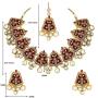 Aheli Fancy Indian Wedding Wear Enamel Necklace Earrings Set Ethnic Traditional Fashion Jewelry for Women