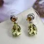 Shop LC 2 stone Dangle Drop Earrings for Women Platinum Over 925 Sterling Silver Prom Purple Jewellery Mothers Day Gifts (Black Spinel/Yellow-Quartz/Amethyst/Green-Peridot)