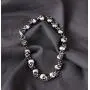HAQUIL Stainless Steel Skull Charm Linked Bracelet for Men and Women, 8.27'' HAQUIL Stainless Steel Skull Charm Linked Bracelet for Men and Women, 8.27''