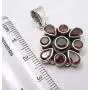 SilverStarJewel Natural Red Drop, Round Garnet Pendant 1.3'' 925 Sterling Silver Ladies Stone SilverStarJewel Natural Red Drop, Round Garnet Pendant 1.3'' 925 Sterling Silver Ladies Stone