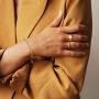 OSIANA Gold PaperClip Radial Link Chain Bracelet for Women 18K Gold Plated Oval Chunky Curb Chain Rolo Link Bracelet Delicate Wide Chain Cuban Link Bracelet Personalized Jewelry Gift for Her