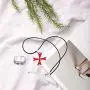 YouU 2 Pcs Masonic Knights Templar Crusader Red Cross Stainless Steel Pendant Necklace and Ring for Men YouU 2 Pcs Masonic Knights Templar Crusader Red Cross Stainless Steel Pendant Necklace and Ring for Men