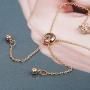 Dainty Gold CZ Bracelet 14K Gold Plated Chain Sparkly Cute Cubic Zirconia Beads Adjustable Bracelets for Women Girls