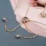 Dainty Gold CZ Bracelet 14K Gold Plated Chain Sparkly Cute Cubic Zirconia Beads Adjustable Bracelets for Women Girls
