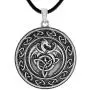 HAQUIL Dragon Necklace - Metal Alloy, Celtic Dragon Medallion Pendant - PU Leather Cord, 19.7'' HAQUIL Dragon Necklace - Metal Alloy, Celtic Dragon Medallion Pendant - PU Leather Cord, 19.7''