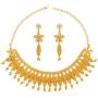 Efulgenz Indian Style Bollywood Fashion Wedding Bridal Choker Collar Tassel Necklace Dangle Earrings Jewelry Set