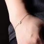 VU100 Hypoallergenic Initial Letter Bracelet for Women Teen Girls Mom Daughter Girlfriend Wife, Silver/Gold/Rose Gold, 316L Stainless Steel Disc Alphabet Adjustable Chain Jewelry Gifts