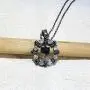 FLIUAOL Gothic Black Skull Necklace Heart Crystal Punk Pendants Gifts for Women