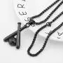 HZMAN Baseball and Baseball Bat Cross Youth Sports Stainless Steel Pendant Necklace 22+2 Chain HZMAN Baseball and Baseball Bat Cross Youth Sports Stainless Steel Pendant Necklace 22+2 Chain