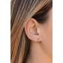 Kyerlyn Tiny Drop Ball Hoop Earrings 14K Gold Plated Star CZ Cone Dangle Earrings for Women Cross Pendant Huggie Sleeper Earrings