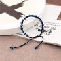 MISS RIGHT Evil Eye Nazar Amulet Ojo Protection Bracelet Necklace Turco Kabbalah Good Luck Bolo Cord Bracelet Dainty Lucky Beaded Charm Pendant Necklace for Women Men Girls