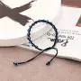 MISS RIGHT Evil Eye Nazar Amulet Ojo Protection Bracelet Necklace Turco Kabbalah Good Luck Bolo Cord Bracelet Dainty Lucky Beaded Charm Pendant Necklace for Women Men Girls