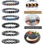 Jewdreamer 10Pcs Hematite Magnetic Bracelets for Men Women Tiger Eye Natural Stone Beaded Bracelets Magnetic Therapy Bracelet Lava Rock Oil Diffuser Aromatherapy Bracelets Set