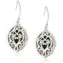 Sterling Silver Lapis Vintage Frame Cage-back Detail Drop Earrings Sterling Silver Lapis Vintage Frame Cage-back Detail Drop Earrings