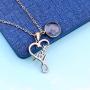 Mustard Seed Faith Love Heart Pendant Necklace Religious Jewelry Gift