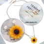 Brishow Sunflower Pendant Necklace Pearl Clavicular Chain Choker Fashion Jewelry Accessories for Women and Girls