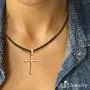 555Jewelry Stainless Steel Cross Braided Rope Cord Necklace for Men Women 18-24 Inches 555Jewelry Stainless Steel Cross Braided Rope Cord Necklace for Men Women 18-24 Inches