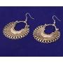 Touchstone''Tribal Bohemian Chic'' Indian Bollywood pretty fringes and floral theme ethnic south Indian Chandbali Moon bridal designer jewelry chandelier earrings for women