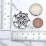 Magic Pagan Jewelry Septagram 7 Pointed Fairy Star Heptagram Silver Pewter Unisex Purple Crystal Pendant Necklace Luck Charm Protection Amulet Wicca Medallion travel Talisman w Black Adjustable Cord