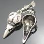 RechicGu Crow Viking Odin Bird Raven Skull Dangle Earrings Antique Skeleton Death Devil Goth Punk Emo Steampunk