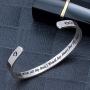 Ldurian Inspirational Bangle Bracelets Gifts for Women Men Mantra Cuff Bangle Daily Reminder Motivational Present