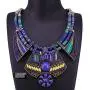 Chunky Bib Statement Torque Choker Bohemia Indian African Egypt Magnetic Clasps Multi Layers Tribal Necklaces. Fashion Jewelry Sets Collar Best Friend Gift Box for Women.