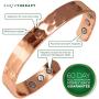 Pure Copper Hammered Magnetic Healing Bracelet for Arthritis, Migraine, and Joint Pain Relief – Adustable Sizing - Earth Therapy
