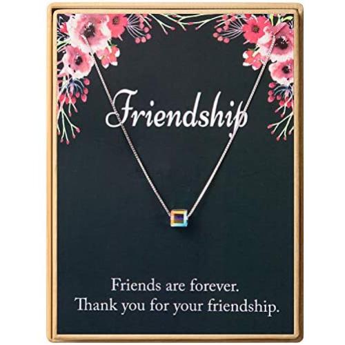 Sisters Gifts from Sister 925 Sterling Silver Double Circle Necklace for Women Friends Gifts Christmas Gifts