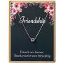 Sisters Gifts from Sister 925 Sterling Silver Double Circle Necklace for Women Friends Gifts Christmas Gifts