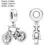 Pandora Jewelry Bicycle Dangle Cubic Zirconia Charm in Sterling Silver