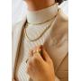 Happiness Boutique Women Herringbone Choker Necklace in Gold Color Delicate Necklace Stainless Steel