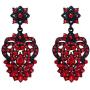 EVER FAITH Womens Marquise Austrian Crystal Art Deco Star Flower Cluster Prom Pierced Dangle Earrings