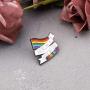 WSNANG Progress Pride Flag LGBTQ Transgender Flag Enamel Pin Gay Lesbian Pride LGBT Gift