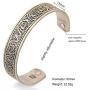 VASSAGO Viking Talisman Tree of Life and Raven Totem Magnetic Health Cuff Bracelet for Men/Women Gifts