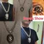 TIASRI Heavy Mens Lion Pendant 100% Stainless Steel Jewelry High Polishing Cuban Miami Link Chain Big Lion Pendant