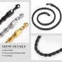 Richsteel Hip Hop Rope Chain Necklace for Men Women 3mm/6mm Wide Stainless Steel/18K Gold/Black Plated Link Chain Rock Hippie Jewelry(with Gift Box)