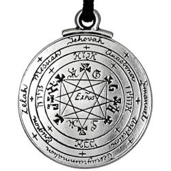 Pewter Pentacle of Solomon Pendant - 1.25 Inch Diameter