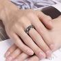 N-A 8 mm Inlaid Abalone Shell Beveled Tungsten Carbide Ring Jewelry for Wedding Party Finger Rings