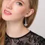 EVER FAITH Wedding Art Deco Royal Gatsby Inspired Chandelier Earrings Pave Zircon Clear Silver-Tone