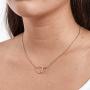 Collar Regalo Para Amiga: Joyería, Mejor Amiga, Cumpleaños, Navidad, 2 Asymmetrical Circles (rose-gold-plated-brass, NA)