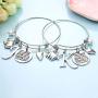 Ursteel Elephant Gifts for Women Girls, Dainty Initial Elephant Charm Bracelets for Women Girls Friends Mom Daughter Birthday Inspirational Jewelry